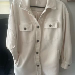 Cream free people ruby shacket small